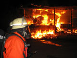 Vollbrand beim Eintreffen