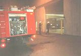 Feuer in der Fahrzeughalle bei UPS