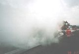 Flammenmeer auf der Autobahn